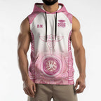 Aussie Nurse RN 2026 Personalised Sleeveless Hoodie Pink Aboriginal Art Pattern Cultural Pride