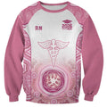 Aussie Nurse RN 2026 Personalised Sweatshirt Pink Aboriginal Art Pattern Cultural Pride