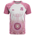 Aussie Nurse RN 2026 Personalised T Shirt Pink Aboriginal Art Pattern Cultural Pride
