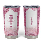 Aussie Nurse RN 2026 Personalised Tumbler Cup Pink Aboriginal Art Pattern Cultural Pride