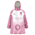 Aussie Nurse RN 2026 Personalised Wearable Blanket Hoodie Pink Aboriginal Art Pattern Cultural Pride