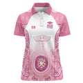 Aussie Nurse RN 2026 Personalised Women Polo Shirt Pink Aboriginal Art Pattern Cultural Pride