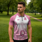 Aussie Nurse RN 2026 Personalised Zipper Polo Shirt Pink Aboriginal Art Pattern Cultural Pride
