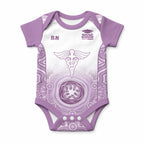 Aussie Nurse RN 2026 Personalised Baby Onesie Purple Aboriginal Art Pattern Cultural Pride