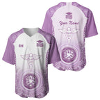Aussie Nurse RN 2026 Personalised Baseball Jersey Purple Aboriginal Art Pattern Cultural Pride