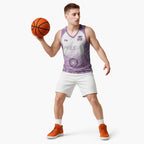 Aussie Nurse RN 2026 Personalised Basketball Jersey Purple Aboriginal Art Pattern Cultural Pride