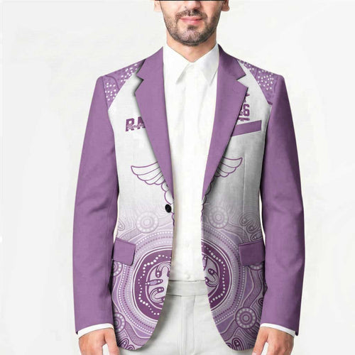 Aussie Nurse RN 2026 Personalised Blazer Purple Aboriginal Art Pattern Cultural Pride