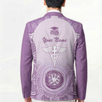 Aussie Nurse RN 2026 Personalised Blazer Purple Aboriginal Art Pattern Cultural Pride