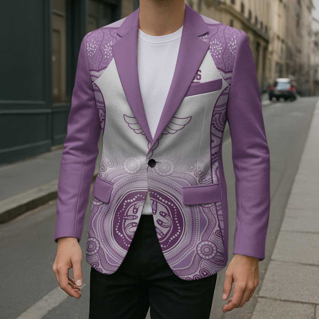 Aussie Nurse RN 2026 Personalised Blazer Purple Aboriginal Art Pattern Cultural Pride