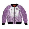 Aussie Nurse RN 2026 Personalised Bomber Jacket Purple Aboriginal Art Pattern Cultural Pride