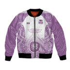 Aussie Nurse RN 2026 Personalised Bomber Jacket Purple Aboriginal Art Pattern Cultural Pride