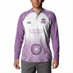Aussie Nurse RN 2026 Personalised Button Sweatshirt Purple Aboriginal Art Pattern Cultural Pride