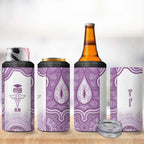 Aussie Nurse RN 2026 Personalised 4 in 1 Can Cooler Tumbler Purple Aboriginal Art Pattern Cultural Pride