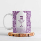 Aussie Nurse RN 2026 Personalised Ceramic Mug Purple Aboriginal Art Pattern Cultural Pride