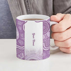 Aussie Nurse RN 2026 Personalised Ceramic Mug Purple Aboriginal Art Pattern Cultural Pride
