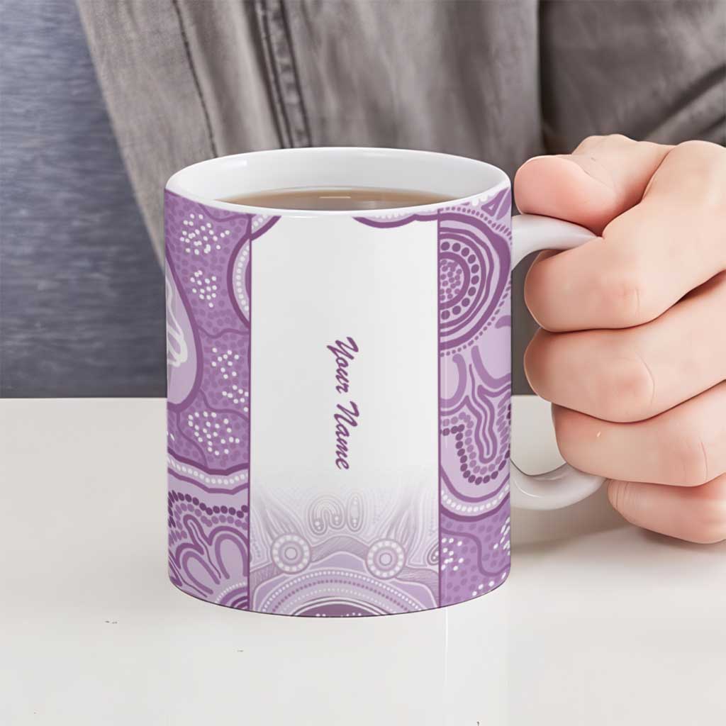 Aussie Nurse RN 2026 Personalised Ceramic Mug Purple Aboriginal Art Pattern Cultural Pride
