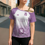 Aussie Nurse RN 2026 Personalised Cross Shoulder Shirt Purple Aboriginal Art Pattern Cultural Pride