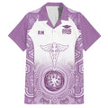 Aussie Nurse RN 2026 Personalised Hawaiian Shirt Purple Aboriginal Art Pattern Cultural Pride