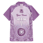 Aussie Nurse RN 2026 Personalised Hawaiian Shirt Purple Aboriginal Art Pattern Cultural Pride