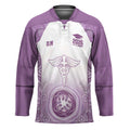 Aussie Nurse RN 2026 Personalised Hockey Jersey Purple Aboriginal Art Pattern Cultural Pride