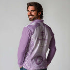 Aussie Nurse RN 2026 Personalised Long Sleeve Polo Shirt Purple Aboriginal Art Pattern Cultural Pride