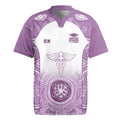 Aussie Nurse RN 2026 Personalised Rugby Jersey Purple Aboriginal Art Pattern Cultural Pride