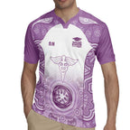 Aussie Nurse RN 2026 Personalised Rugby Jersey Purple Aboriginal Art Pattern Cultural Pride