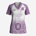 Aussie Nurse RN 2026 Personalised Scrub Top Purple Aboriginal Art Pattern Cultural Pride
