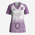 Aussie Nurse RN 2026 Personalised Scrub Top Purple Aboriginal Art Pattern Cultural Pride