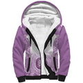 Aussie Nurse RN 2026 Personalised Sherpa Hoodie Purple Aboriginal Art Pattern Cultural Pride