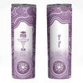 Aussie Nurse RN 2026 Personalised Skinny Tumbler Purple Aboriginal Art Pattern Cultural Pride