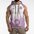 Aussie Nurse RN 2026 Personalised Sleeveless Hoodie Purple Aboriginal Art Pattern Cultural Pride