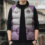 Aussie Nurse RN 2026 Personalised Sleeveless Puffer Jacket Purple Aboriginal Art Pattern Cultural Pride