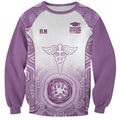 Aussie Nurse RN 2026 Personalised Sweatshirt Purple Aboriginal Art Pattern Cultural Pride