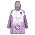 Aussie Nurse RN 2026 Personalised Wearable Blanket Hoodie Purple Aboriginal Art Pattern Cultural Pride