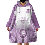Aussie Nurse RN 2026 Personalised Wearable Blanket Hoodie Purple Aboriginal Art Pattern Cultural Pride