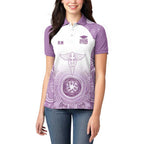 Aussie Nurse RN 2026 Personalised Women Polo Shirt Purple Aboriginal Art Pattern Cultural Pride