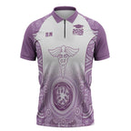 Aussie Nurse RN 2026 Personalised Zipper Polo Shirt Purple Aboriginal Art Pattern Cultural Pride