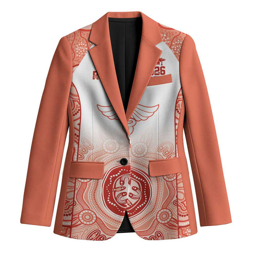 Aussie Nurse RN 2026 Personalised Blazer Red Aboriginal Art Pattern Cultural Pride