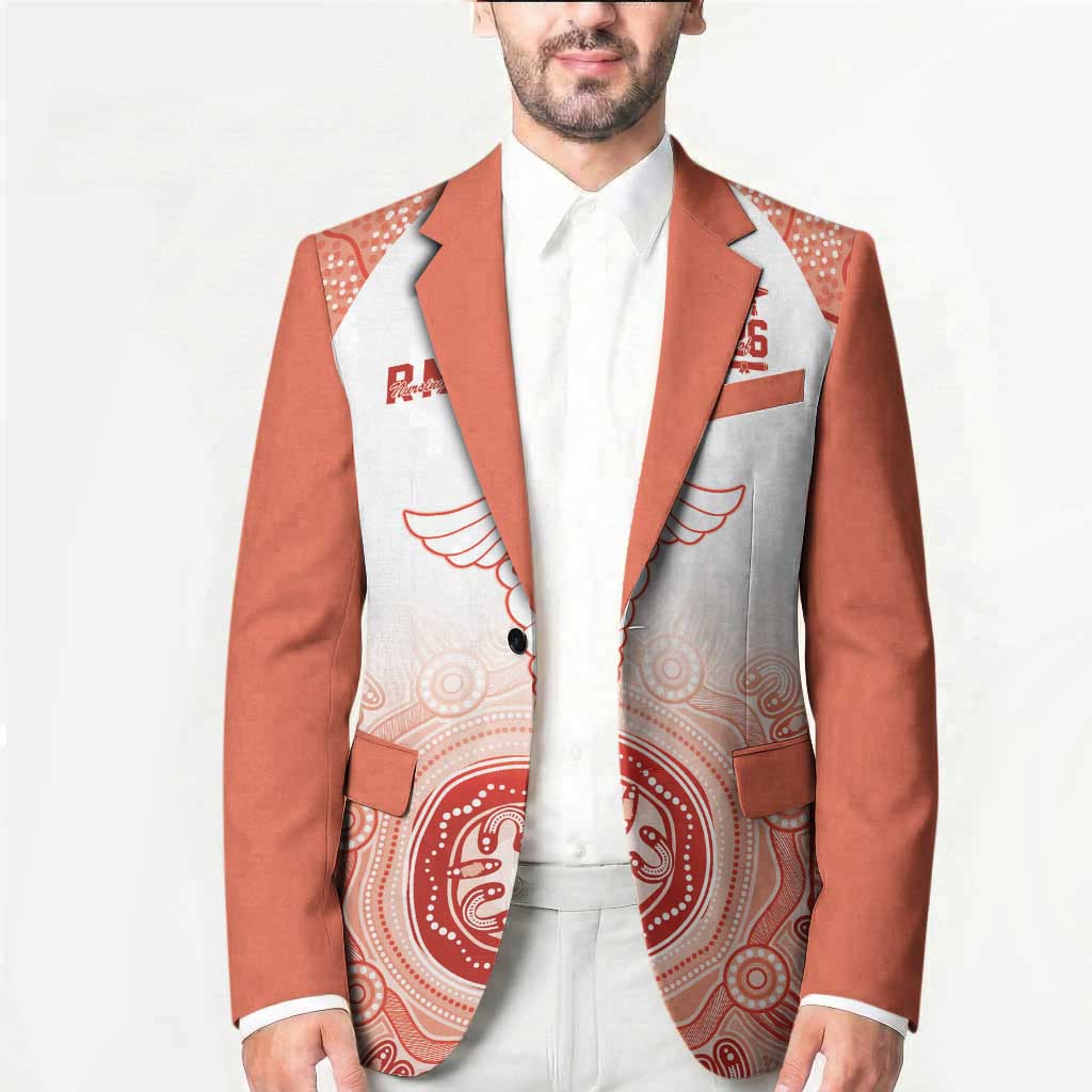 Aussie Nurse RN 2026 Personalised Blazer Red Aboriginal Art Pattern Cultural Pride