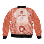Aussie Nurse RN 2026 Personalised Bomber Jacket Red Aboriginal Art Pattern Cultural Pride
