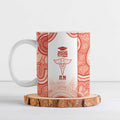 Aussie Nurse RN 2026 Personalised Ceramic Mug Red Aboriginal Art Pattern Cultural Pride