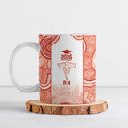Aussie Nurse RN 2026 Personalised Ceramic Mug Red Aboriginal Art Pattern Cultural Pride