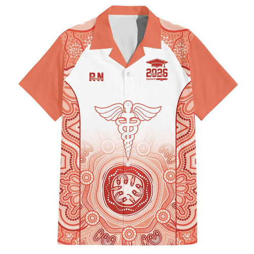 Aussie Nurse RN 2026 Personalised Hawaiian Shirt Red Aboriginal Art Pattern Cultural Pride