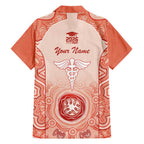 Aussie Nurse RN 2026 Personalised Hawaiian Shirt Red Aboriginal Art Pattern Cultural Pride