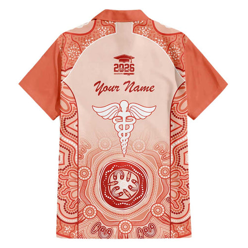 Aussie Nurse RN 2026 Personalised Hawaiian Shirt Red Aboriginal Art Pattern Cultural Pride