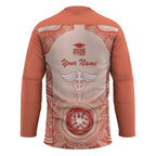 Aussie Nurse RN 2026 Personalised Hockey Jersey Red Aboriginal Art Pattern Cultural Pride