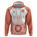 Aussie Nurse RN 2026 Personalised Hoodie Red Aboriginal Art Pattern Cultural Pride