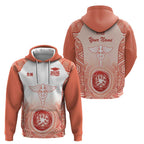 Aussie Nurse RN 2026 Personalised Hoodie Red Aboriginal Art Pattern Cultural Pride