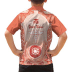 Aussie Nurse RN 2026 Personalised Kid Hawaiian Shirt Red Aboriginal Art Pattern Cultural Pride
